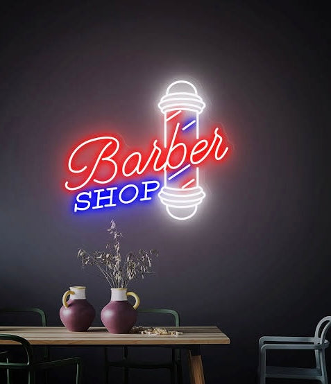 Barbershop Neon Sign Style 4