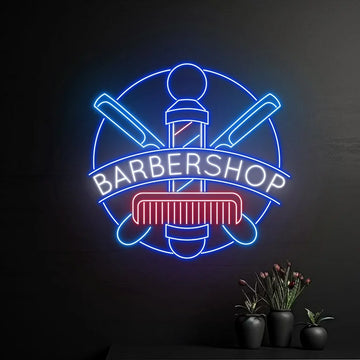 Barbershop Neon Sign Style 3