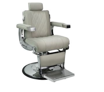 BS-8823 CREAM/SILVER BARBER CHAIR