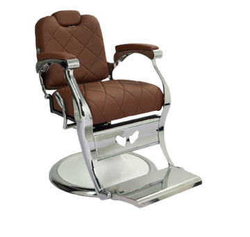 BS-8803 BURGUNDY/SILVER BARBER CHAIR