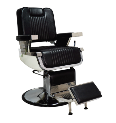 BS-8812 BLACK/SILVER BARBER CHAIR