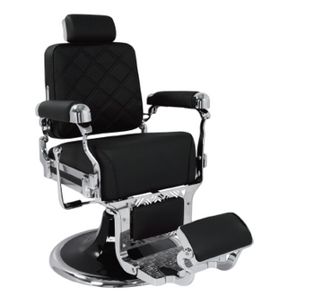 BS-8816 BLACK/SILVER BARBER CHAIR