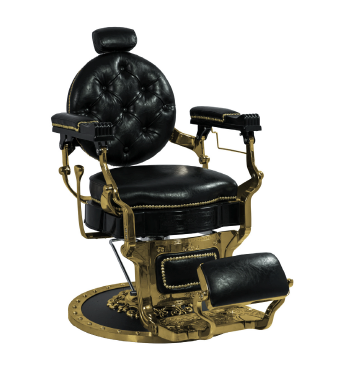 BS-8819 BLACK/GOLD BARBER CHAIR