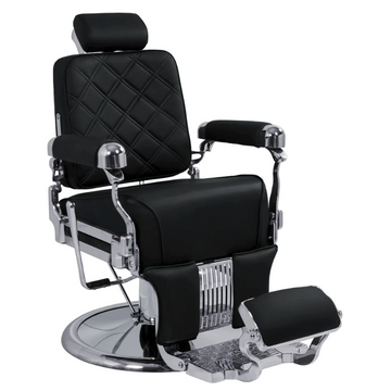 BS-8817 BLACK/SILVER BARBER CHAIR